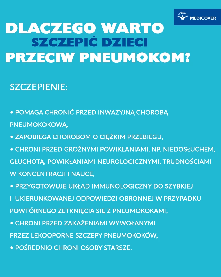 Szczepienie dzieci przeciw pneumokokom. 