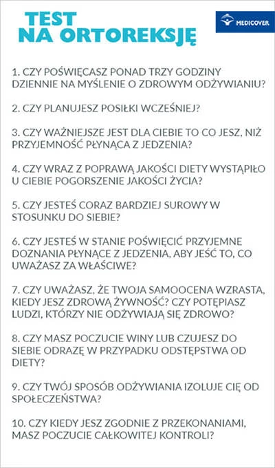 Test na ortoreksję. Kiedy nawyki związane z jedzeniem stają się obsesją o podłożu psychicznym wymagającą leczenia?