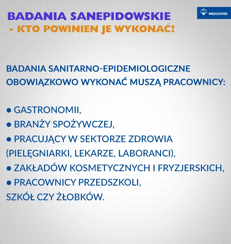 Kto musi mieć badania sanitarno-epidemiologiczne?