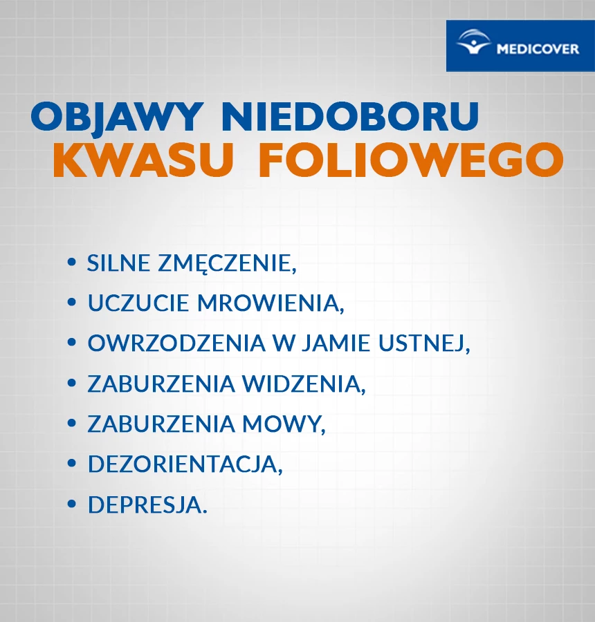 Jakie są objawy niedoboru kwasu foliowego?
