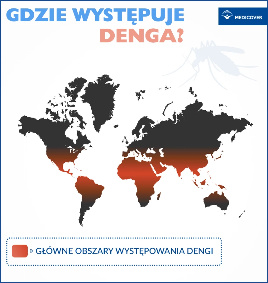 Ile dni trwa denga? Obszary występowania. Grafika: Fang-Chun Liu / Shutterstock 
