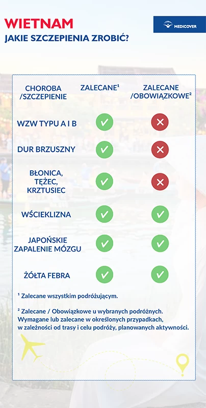 Szczepienia do Wietnamu - infografika.