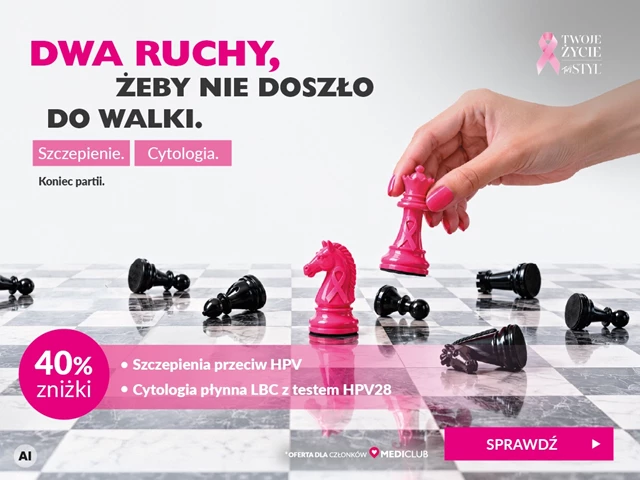 Dwa ruchy, żeby nie doszło do walki. 40% zniżki na szczepienia przeciw HPV oraz cytologię płynną LBC z testem HPV28
