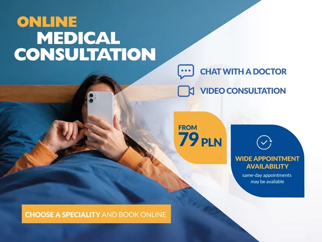 Online teleconsultation: choose and book a specialist starting at 79 PLN.