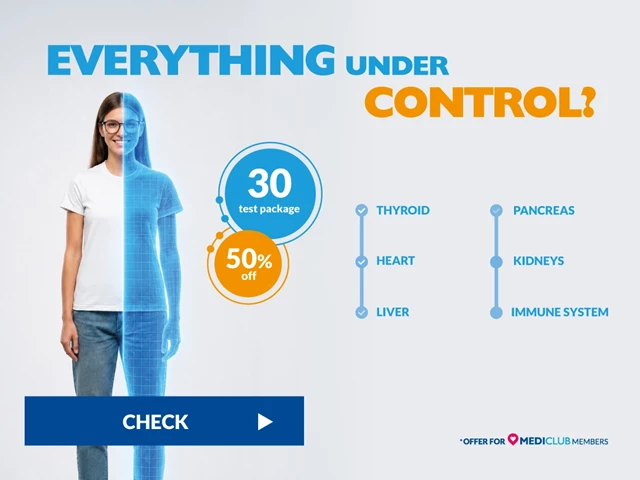 Everything under control – a package of 30 tests at 50% off