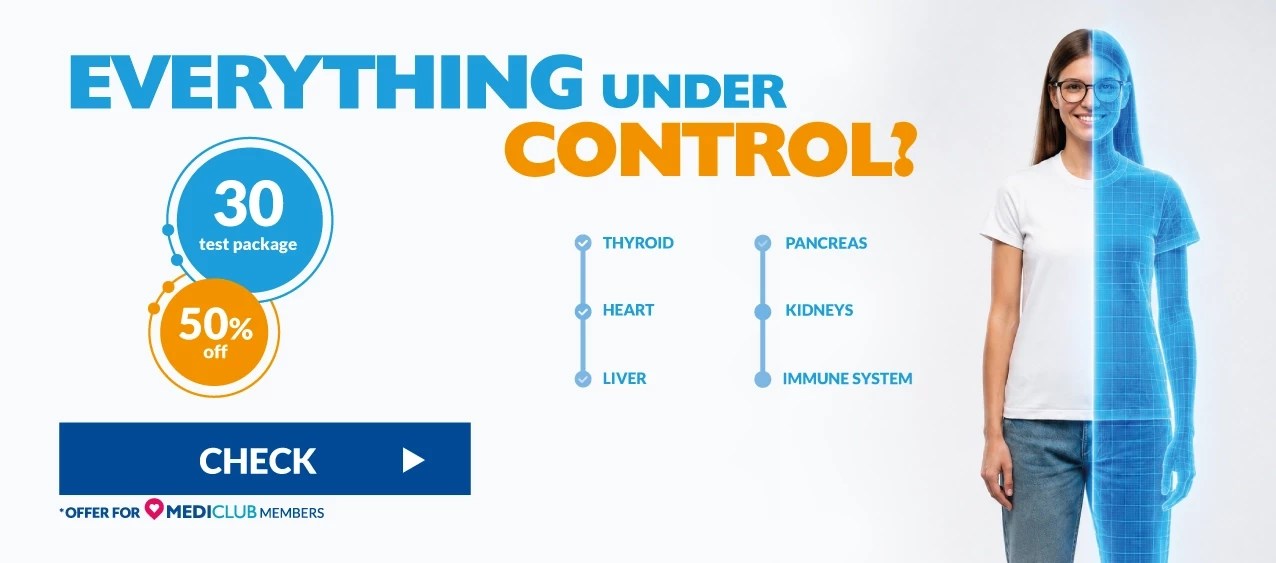 Everything under control – a package of 30 tests at 50% off