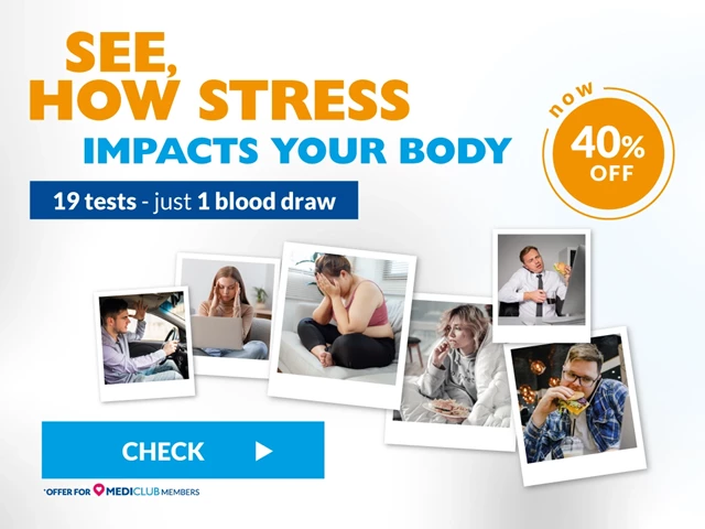 See how stress affects your body: 19 tests requiring no referral and a single blood draw—discounts starting at 40%.