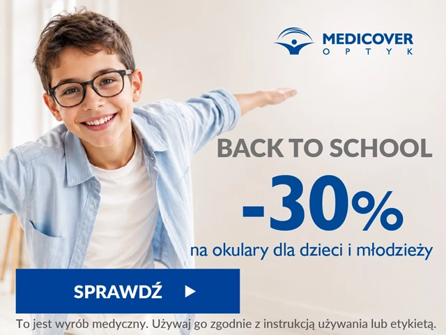 Back to school -30% na okulary dla dzieci i młodzieży